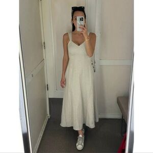 LOFT | Dresses | Loft Linen Blend Seamed Vneck Midi Dress | Poshmark LOFT | Dresses | Loft Linen Blend Seamed Vneck Midi Dress | Poshmark